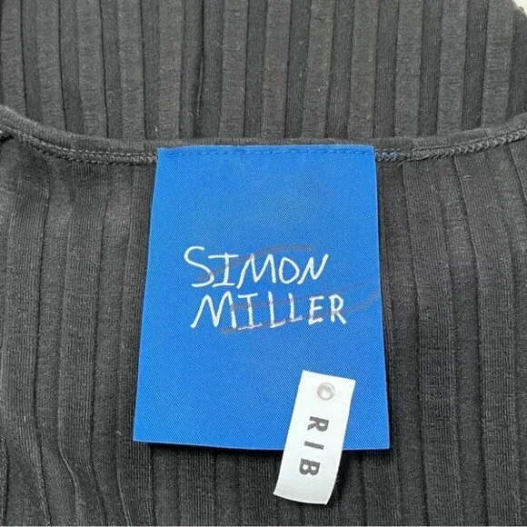 SIMON MILLER Micromodal-blend ribbed jersey cardigan Black size XXS